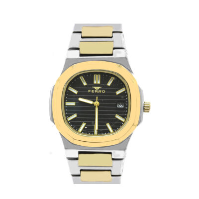 Ferro Gold-Gümüş Renk Çelik Kordonlu Erkek Kol Saati TH-F40095A-D - 4