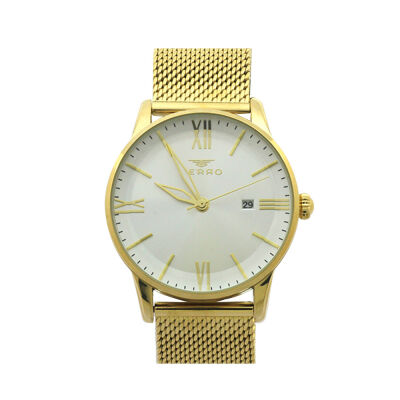 Ferro Gold Renk Hasır Kordonlu Erkek Kol SaatiTH-F11182C-B - 4