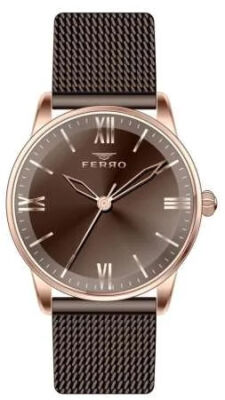 Ferro Otantik Renk Hasır Kordonlu Kadın Kol Saati TH-F21182C-S - 1