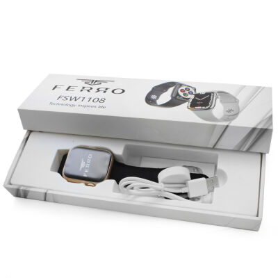 Ferro Siyah & Gold Renk Silikon Kordonlu Akıllı Saat TH-FSW1108-CS - 3