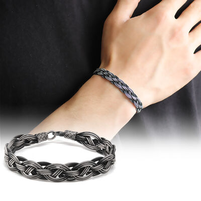 Glass Bracelet İn 1000 Sterling Silver Handmade - 1