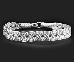 Glass Bracelet İn 925 Sterling Silver Handmade - Thumbnail