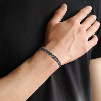 Glass Bracelet With Elegant Handcrafted Design İn 1000 Silver - 2