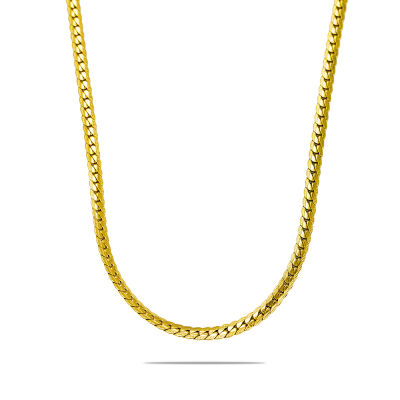 Gold Renk Çelik Kadın Snake Zincir - 6