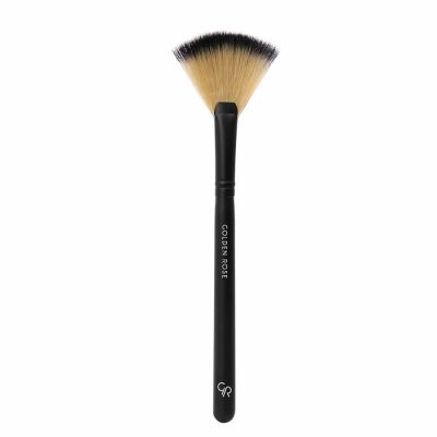 Golden Rose Fan Makeup Brush - 1