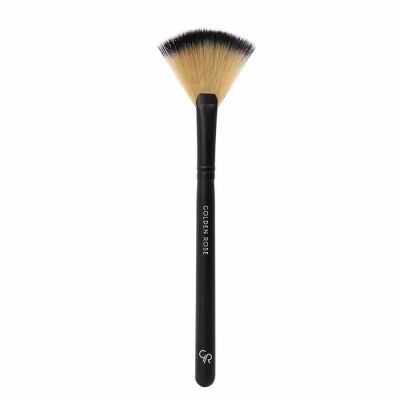 Golden Rose Fan Makeup Brush - 1