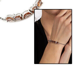 Half Round Womens 925 Sterling Silver Zultanite Bracelet - 6