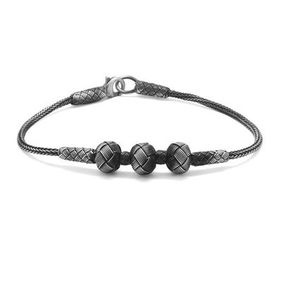 Handicraft Globe Design 1000 Sterling Silver Bracelet - 1
