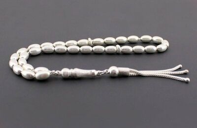 Handmade Barley 925 Sterling Silver Tasbih (M-1) - 1