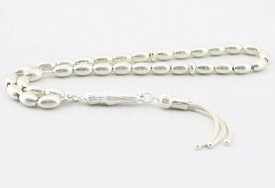 Handmade Barley 925 Sterling Silver Tasbih (M-1) - 3