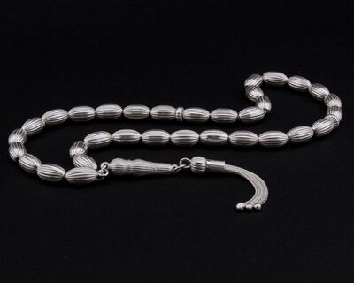 Handmade Barley 925 Sterling Silver Tasbih (M-2) - 2