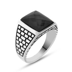 Kaledar 925 Sterling Silver Ring With Black Zirconia - 3