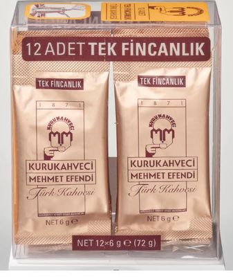 Kurukahveci Mehmet Turkish Coffee 12 X 6 Gr - 1