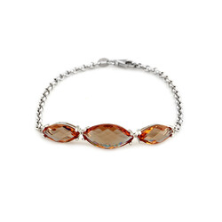 Large Womens 925 Sterling Silver Oval Design Zultanite Stone Bracelet - 5