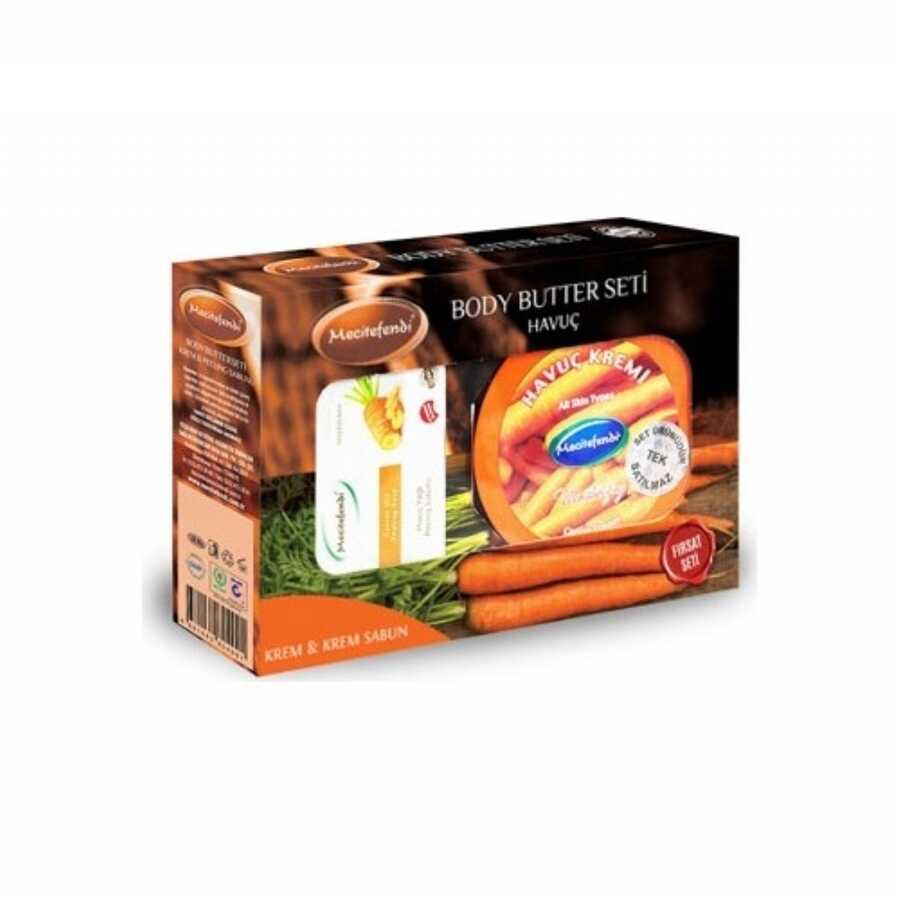 Mecitefendi Carrot Cream 200 ml - 100 Gr Carrot Peeling Soap Set