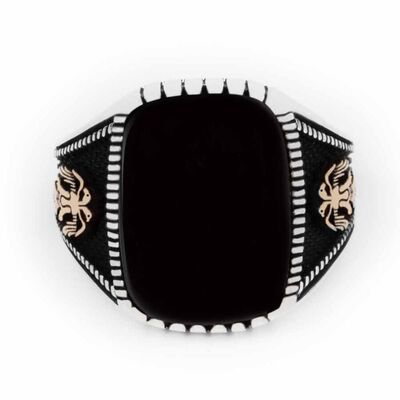 Melik: Seal Of The Sultan Black Onyx Silver Ring