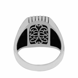Melik: Seal Of The Sultan Black Onyx Silver Ring - Thumbnail