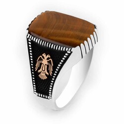 Melik: Silver Ring With Tiger's Eye Sultan's Seal - 1