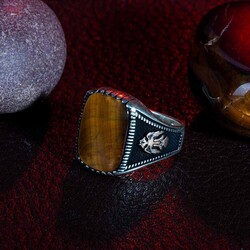 Melik: Silver Ring With Tiger's Eye Sultan's Seal - 7