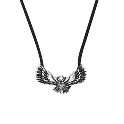Mens 925 Sterling Silver Necklace With Eagle Design - Thumbnail