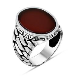 Men's Sterling Silver Black Onyx Ring - 1