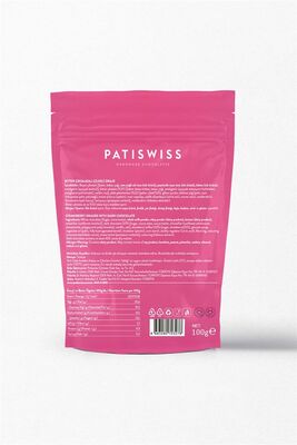 Patiswiss Red Colored Dark Chocolate Coated Strawberry Dragee 100 g - Thumbnail