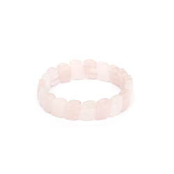 Pembe Kuvars Doğaltaş Rolex Kadın Bileklik - 5