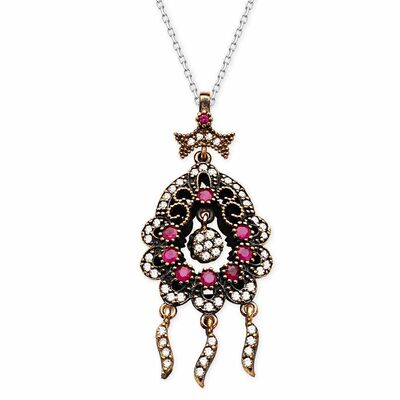 Real Zircon Drop Pendant Necklace - 1