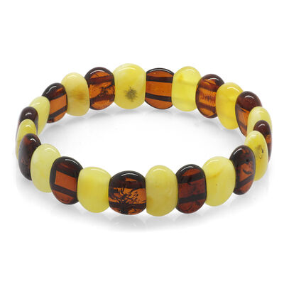 Red Yellow Color Natural Amber Bracelet For Women