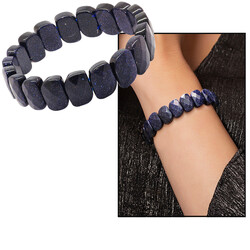 Rolex Ladies' Blue Starstone And Natural Stone Bracelet - Thumbnail