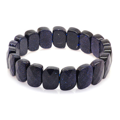 Rolex Ladies' Blue Starstone And Natural Stone Bracelet
