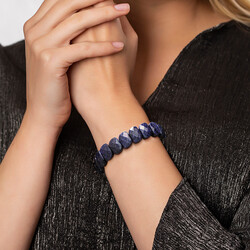Rolex Ladies' Blue Starstone And Natural Stone Bracelet - Thumbnail