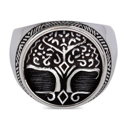 Roots Of Life Men's Sterling Silver Ring - 2