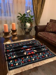 Rug prayer Handmade velvet black 60*115 - 1