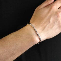 Silver Bracelet 317L İn Singapore Steel - Thumbnail