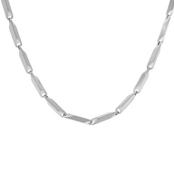 Silver Color 55Cm 317L Steel Singapore Chain - 4