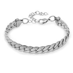 Silver Renk Çelik Kadın Snake Bileklik - 5