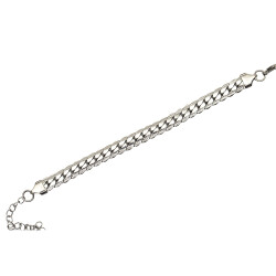 Silver Renk Çelik Kadın Snake Bileklik - 6