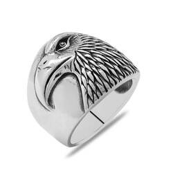 Special Design 925 Sterling Silver Mens Ring With Eagle Theme - Thumbnail