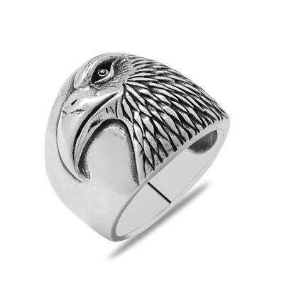 Special Design 925 Sterling Silver Mens Ring With Eagle Theme
