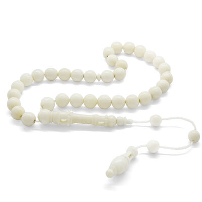 Sphere Cut Natural Color Camel Bone Rosary With Systematic Imamesi Workmanship