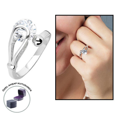Starlight Diamond Monter Elegance 925 Sterling Silver Women's Five Stone Ring - 1