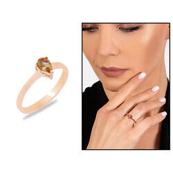 Starlight Drop Cut Diamond Zultanite Stone 925 Sterling Silver Womens Ring