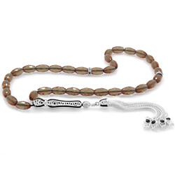 Sultanite Tasbih With Black Enameled Barley With Alpaca Tassels - 2