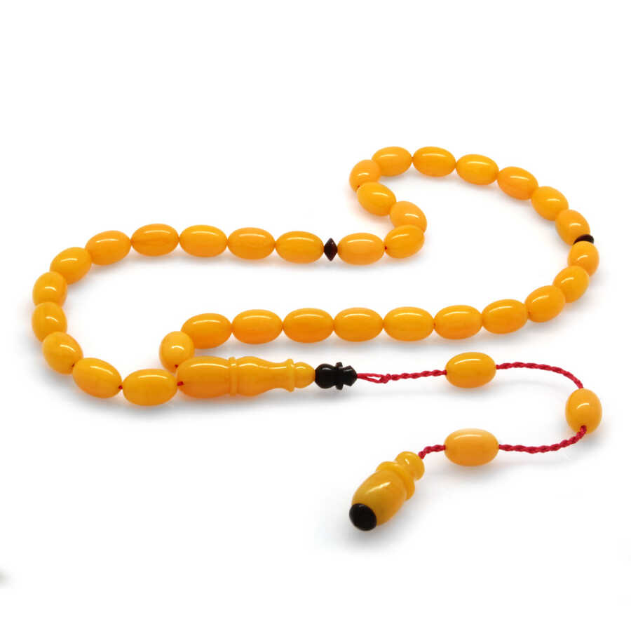 Systematic Choker Cut Red Amber Accessory Yellow Stick Tightened Amber Tasbih