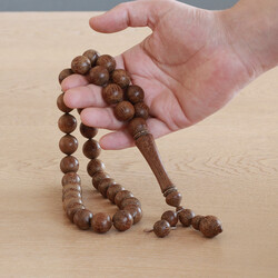 Systematic Workmanship Of Each Caliper Large Spherical Cut İn Azobe Tasbih Wood For Collection - Thumbnail