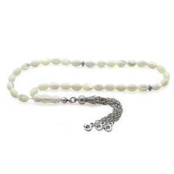 Tarnishing Of Metal Ayyildiz Tasseled Barley Cut Mother Of Pearl Natural Stone Tasbih - 1