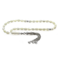 Tarnishing Of Metal Ayyildiz Tasseled Barley Cut Mother Of Pearl Natural Stone Tasbih - 3