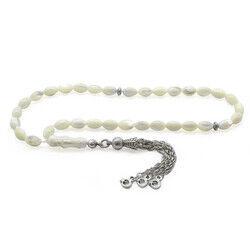 Tarnishing Of Metal Ayyildiz Tasseled Barley Cut Mother Of Pearl Natural Stone Tasbih - 3