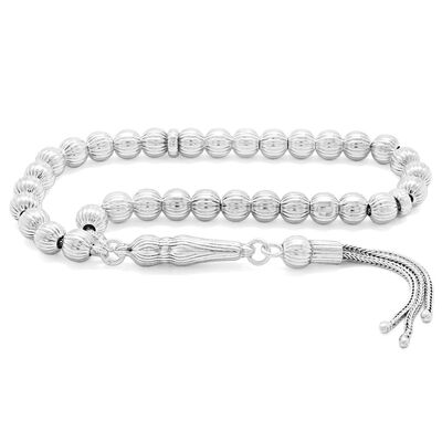 Tasbih 925 Sterling Silver Ball Cut Pencil Craftsmanship - 1